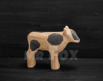 Wooden Toy Calf - Wooden Calf Figurine