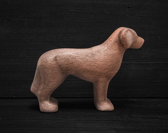 Chocolate Color Labrador Retriever Toy - Wooden Labrador Retriever Figurine - Wooden Dog Figurine - Gift for Dog Lover - Gift for Vet