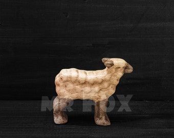 Wooden Toy Lamb - Wooden Lamb Figurine