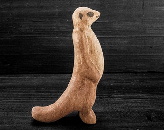 Wooden Toy Suricate - Wooden Toy Meerkat - African Animal Toy - Wooden Safari Animals - Wooden African Toys