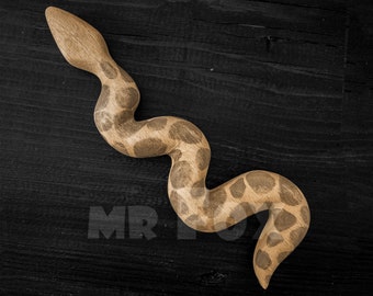 Wooden Toy - African Sand Boa - Wooden Snake - Reptile Toy