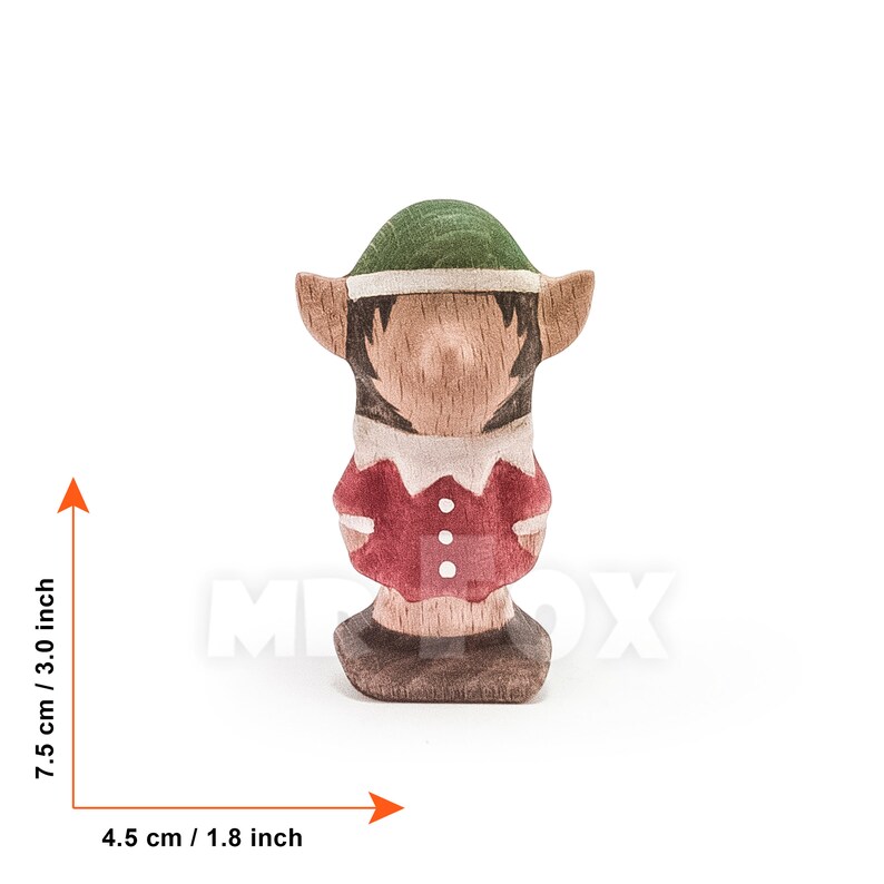 Wooden Elf Girl - Christmas Elf - Small Elf Toy