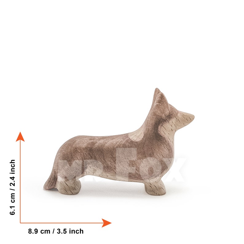 wooden corgi toy