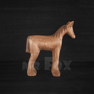 Wooden Foal Toy - Wooden Toy Horse - Wooden Horse Family - Wooden Colt - Fillly Horse Toy Figurine -