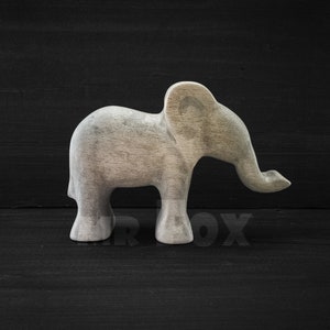 Wooden Toy Baby Elephant - Wooden Elephant - Wooden Animal - Wooden African Animal - Wooden Waldorf Animal - Wooden Animal  Toy - Wooden Zoo