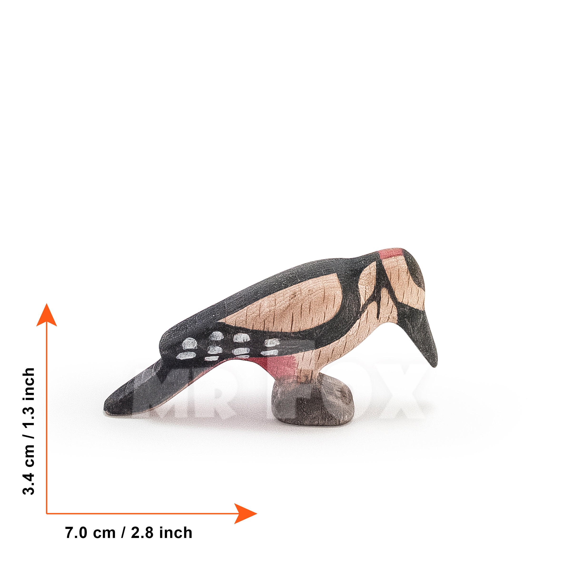 Wooden Spotted Woodpecker - Wooden Woodpecker Figurine - Waldorf Wooden ...