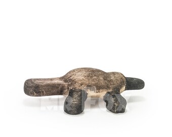 木のおもちゃカモノハシ - 木製のカモノハシの置物 - 木製の