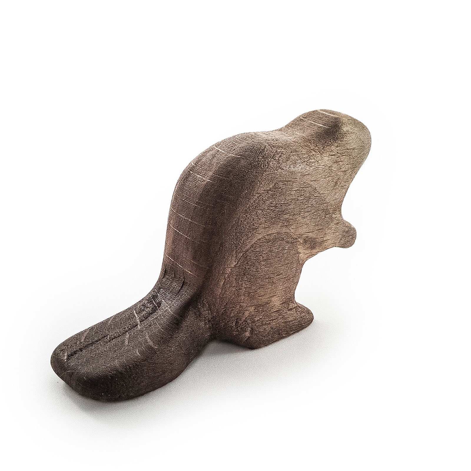 Wooden Toy Beaver Wooden Beaver Figurine Wooden Woodland Etsy