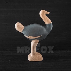 Wooden Toy Ostrich Wooden Ostrich Wooden Animal African Animal Toy Wooden Safari Animals Wooden African Toys image 1