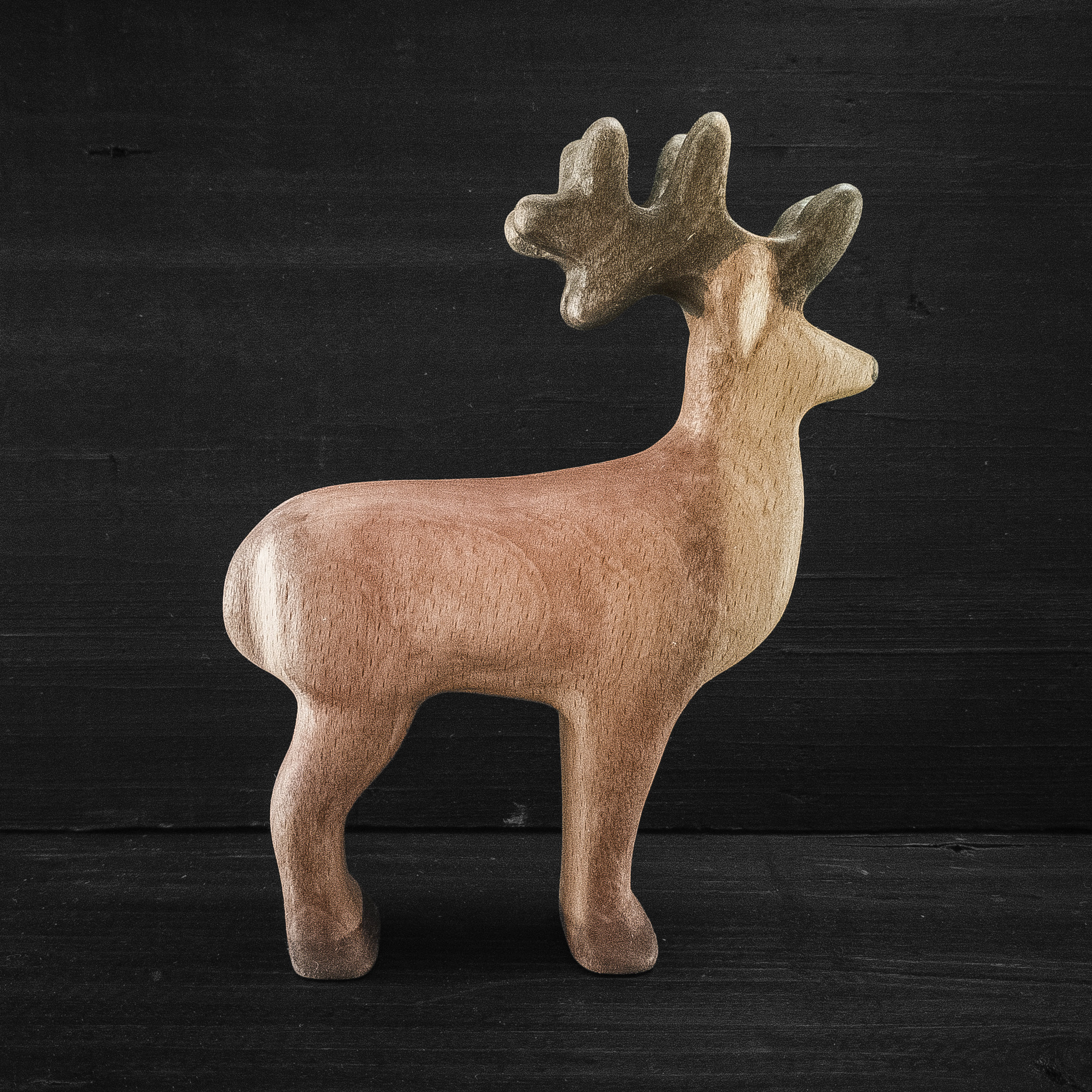Wooden Toy Deer Wooden Deer Figurine Wooden Woodland Etsy UK