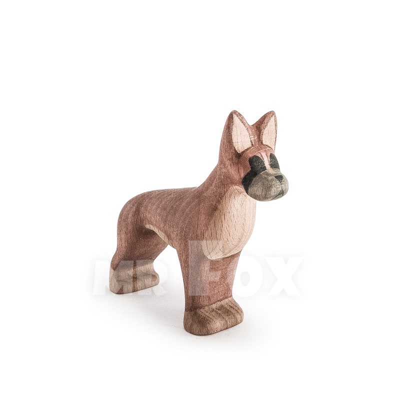 wooden boxer dog toy