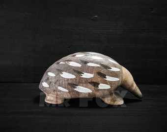 Wooden Toy Echidna - Wooden Echidna Figurine - Wooden Australian Animal