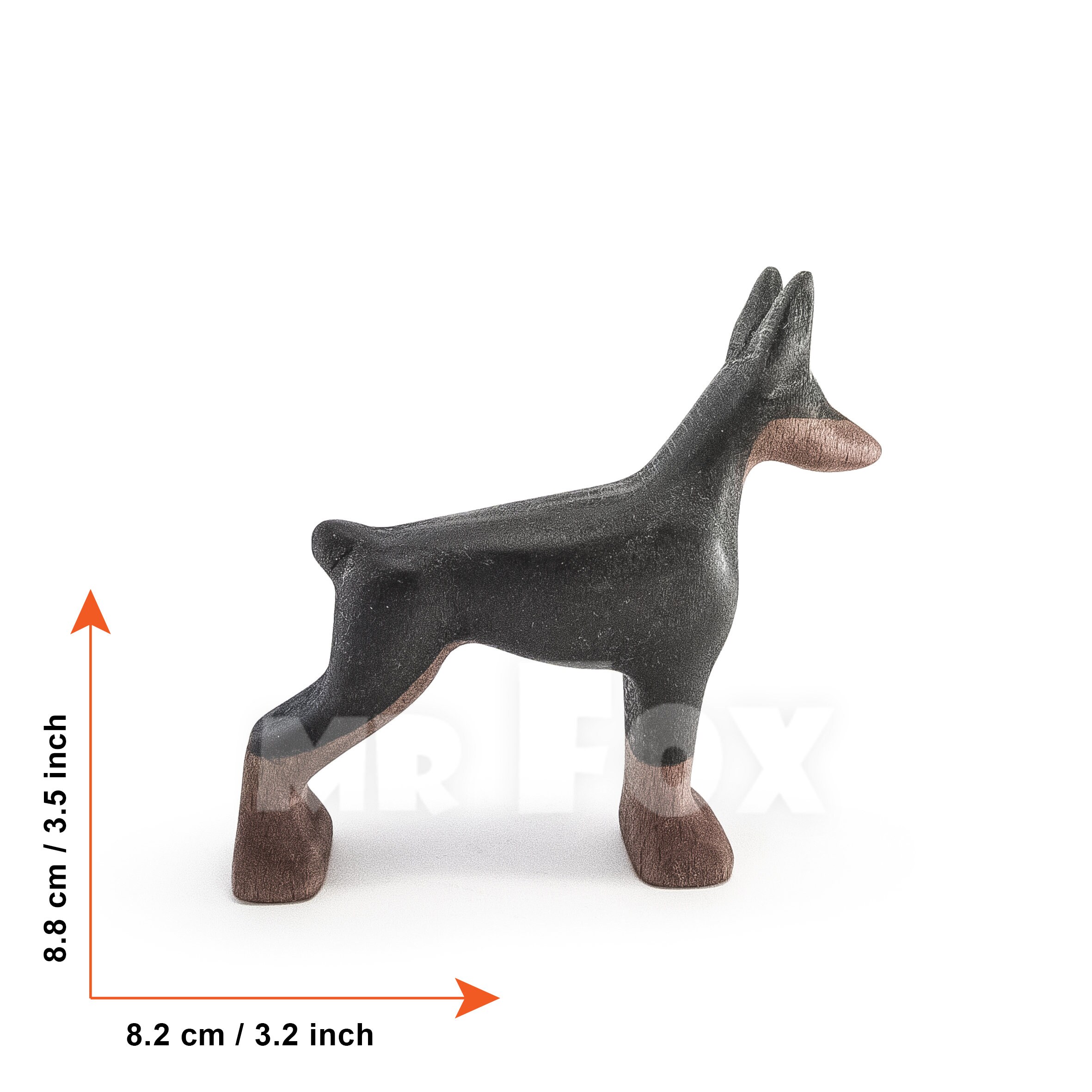 木製ドーベルマンのおもちゃ - 木製犬の置物 - 木製ドーベルマン 