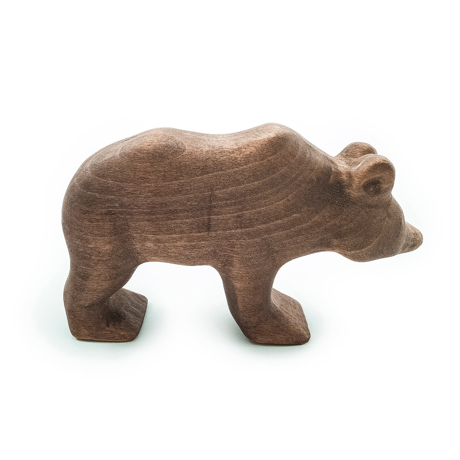 Wooden Bear Toy Wooden Bear Figurine Wooden Woodland Etsy