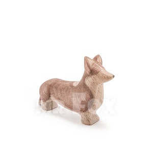 wooden corgi figure
