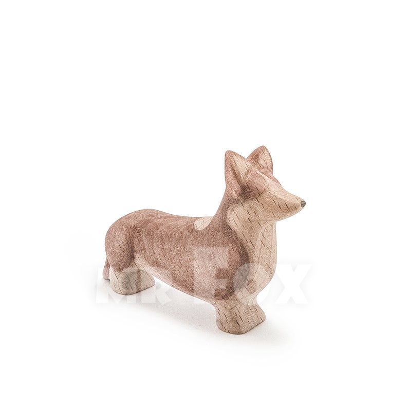 wooden corgi figure