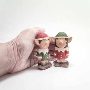 Small Wooden Elves - Boy and Girl