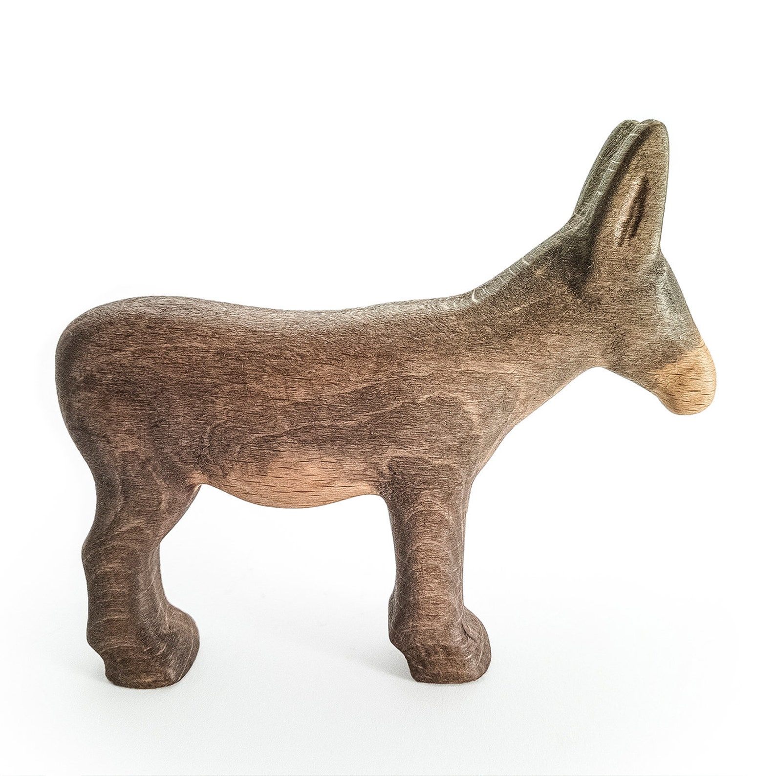 Wooden Toy Donkey Wooden Donkey Figurine Etsy