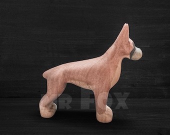 Wooden Boxer Toy - Wooden Dog Figurine - Police Dog Toy - Patrol Dog Toy - Gift for Dog Lover - Gift for Vet - Veterinary Decor