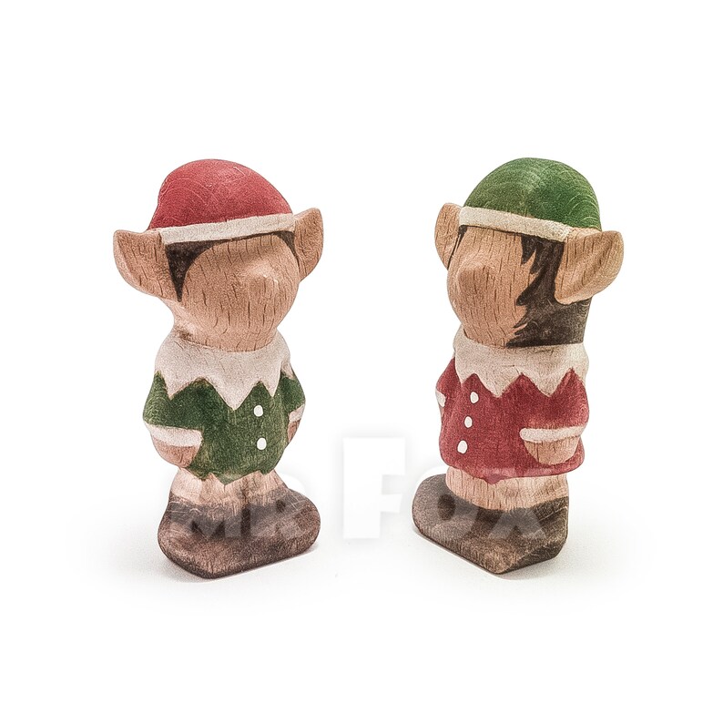 Christmas Elves - Wooden Toys -Boy and Girl Elves