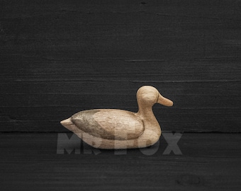 Brown Duck Figurine -  Wooden Duck Figurine - Wild Duck Figure - Female Duck - Waldorf Wooden Toy - Montessori Wooden  Toy - Bird Figurine