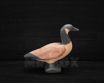 Wooden Toy Canada Goose -  Wooden Canada Goose Figurine - Waldorf Wooden Toy - Montessori Wooden  Toy - Wooden Bird Figurine