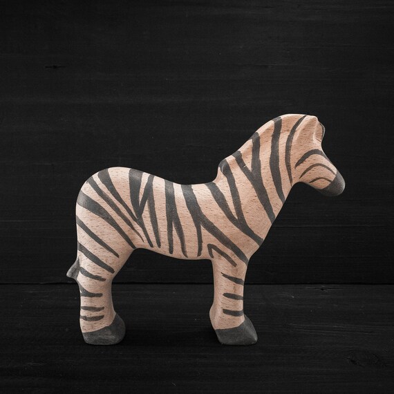 Wooden Toy Zebra Wooden Zebra Toy Wooden Zebra Figurine Etsy