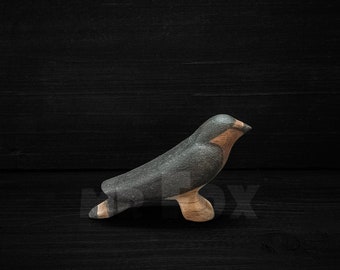 Houten beeldje zwaluw - houten Waldorf speelgoed - Montessori houten speelgoed - houten vogelbeeldje
