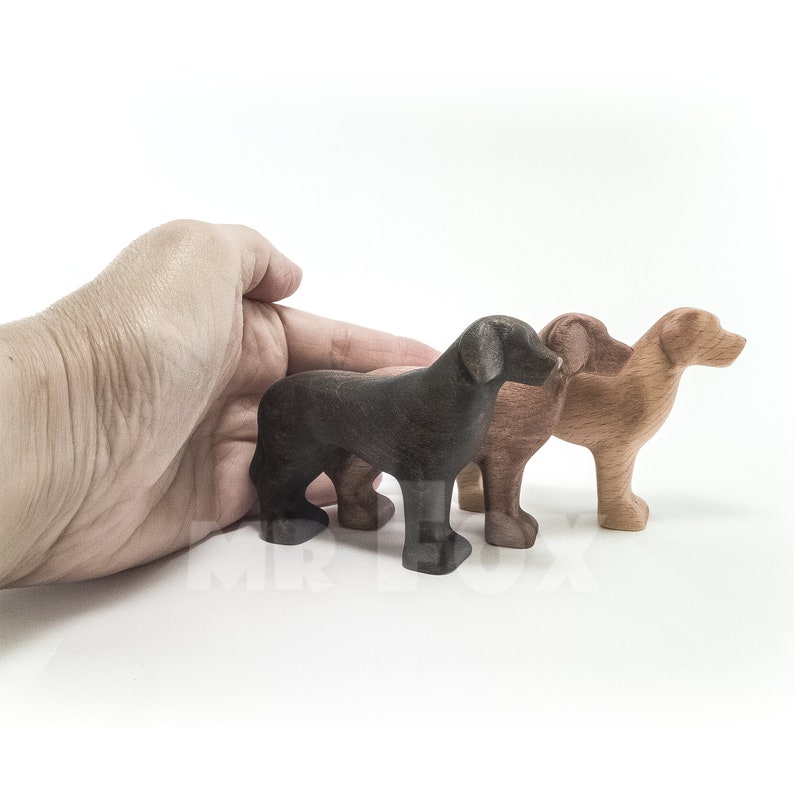 Chocolate Color Labrador Retriever Toy Wooden Labrador Figurines Wooden Dog Figurine Gift for Dog Lover Gift for Vet image 5