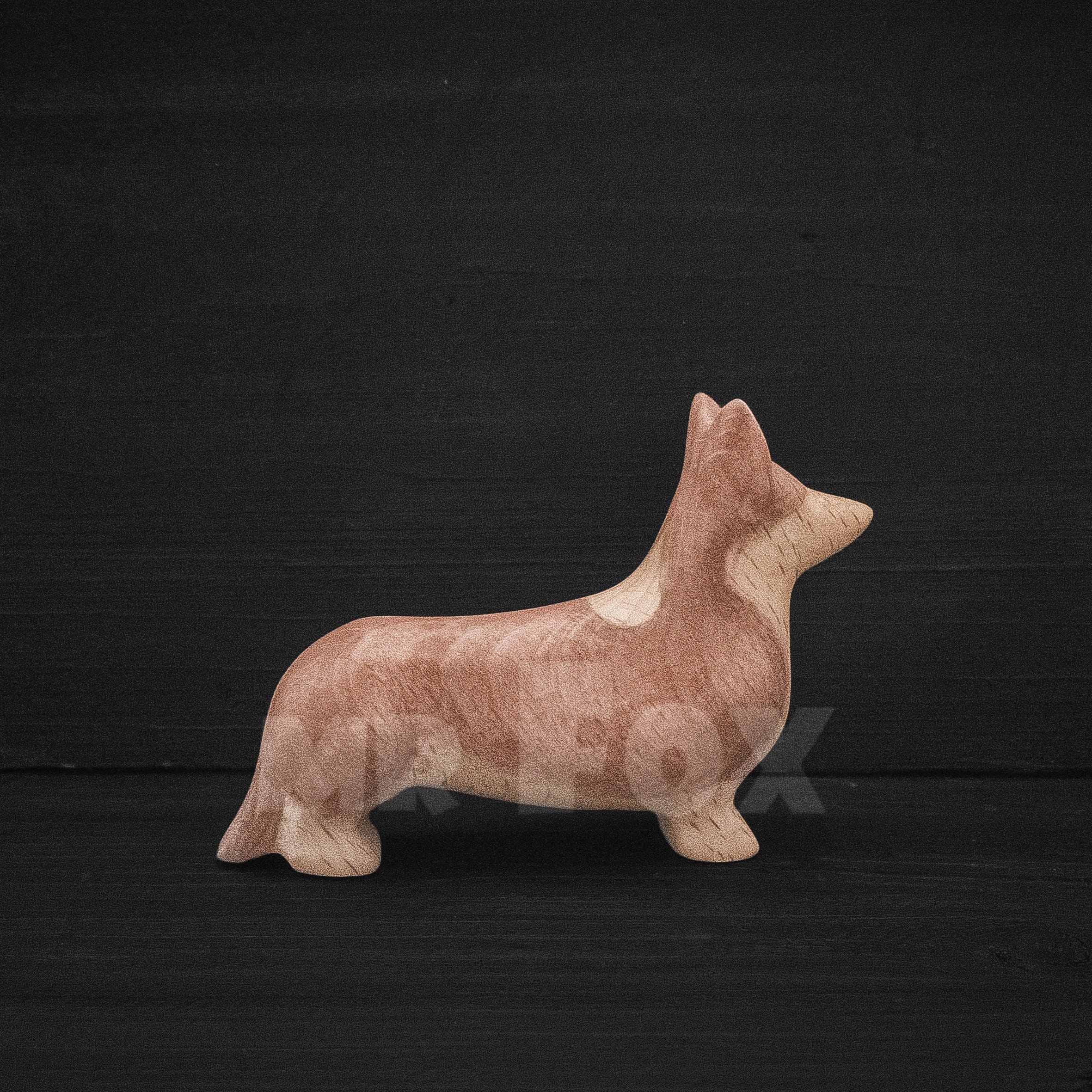 木彫りのコーギー Welsh Corgi Toy - Wooden Corgi Figurine - Wooden Dog Figurine