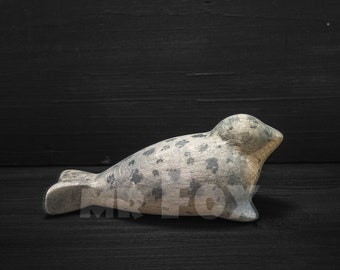 Wooden Toy Seal - Wooden Seal - Wooden Polar Animal - Wooden Arctic Animal
