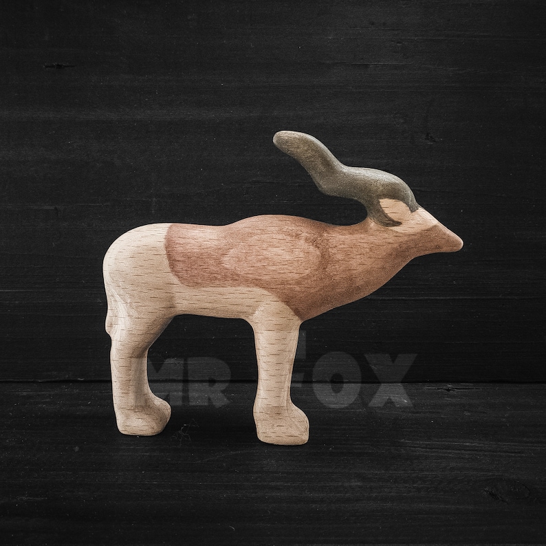 Wooden Toy Addax Antelope image 1
