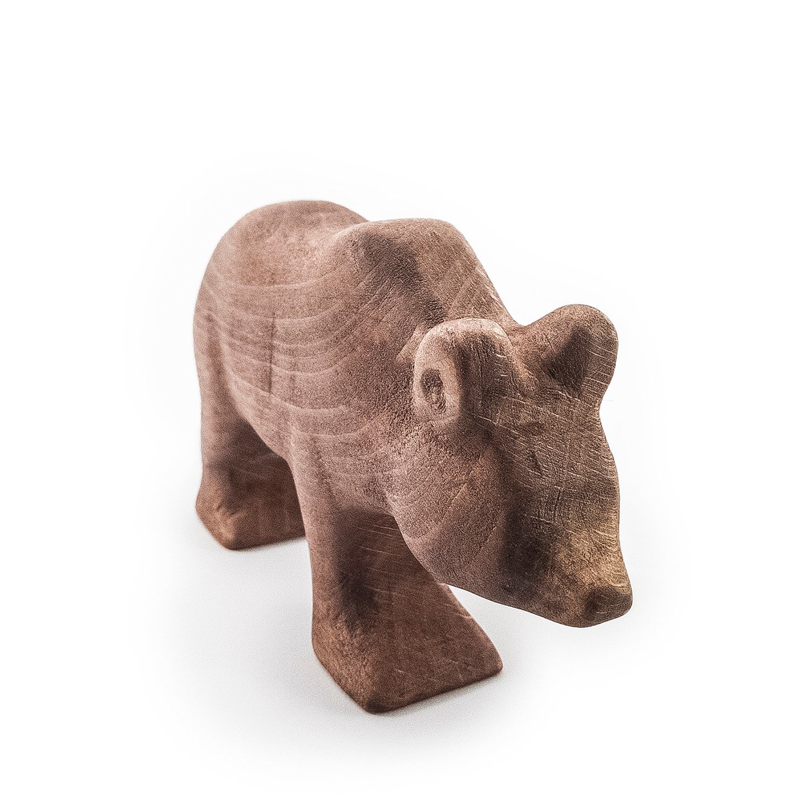 Wooden Bear Toy Wooden Bear Figurine Wooden Woodland Etsy