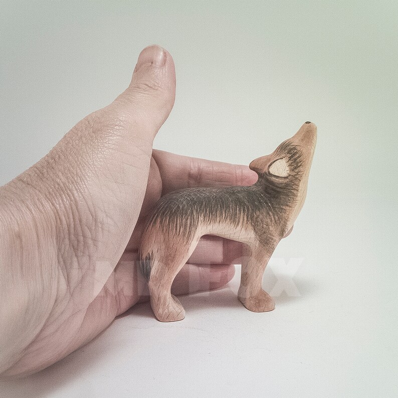 Coyote toy wooden