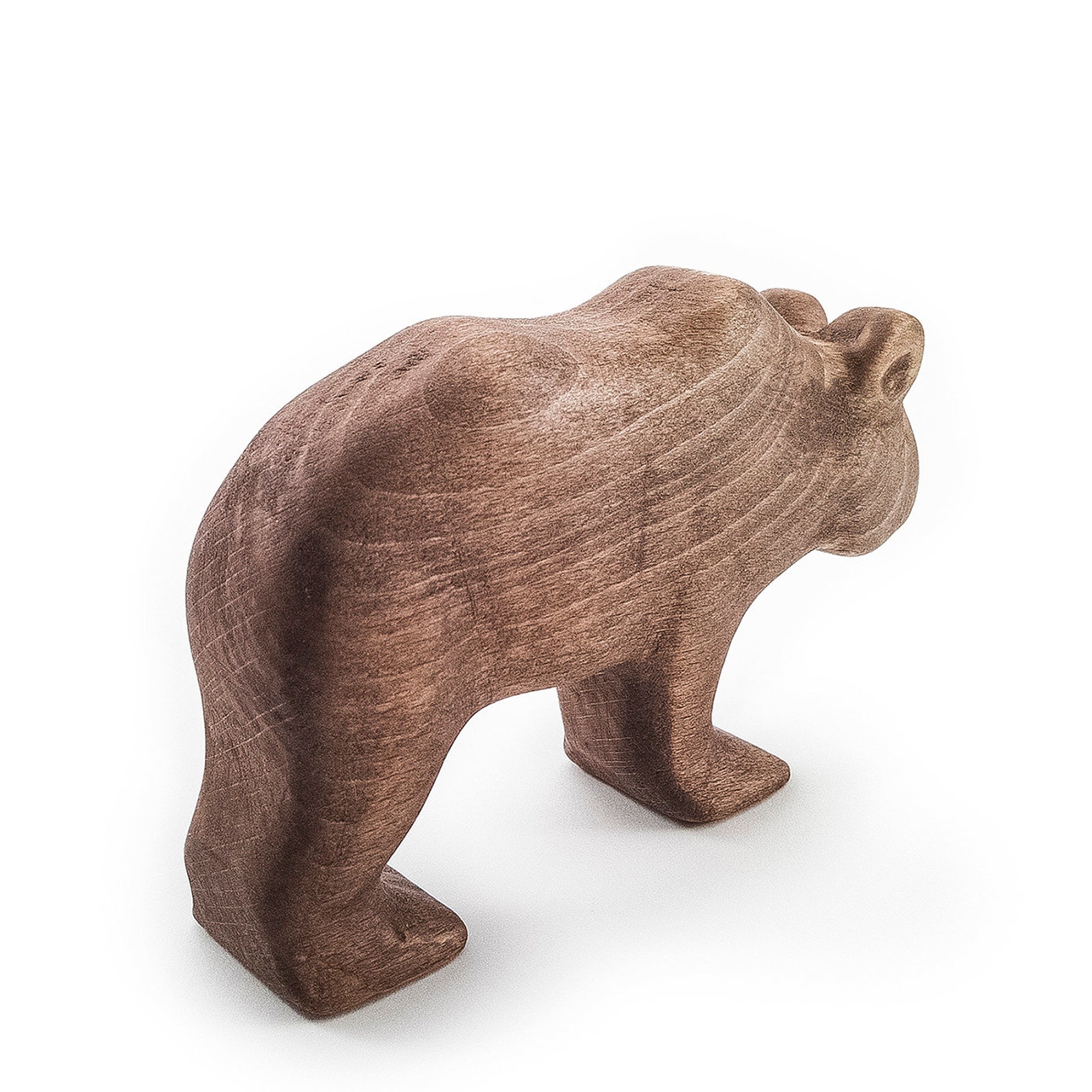 Wooden Bear Toy Wooden Bear Figurine Wooden Woodland Etsy