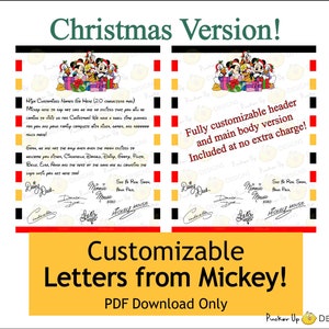 Descarga instantánea ºoº Carta editable de revelación de viaje de Navidad de Disney ºoº Disney World, Disneyland, Disney Cruise, revelación de vacaciones de Disney