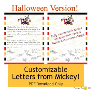 Instant Download ºoº Editable Disney Halloween Trip Reveal Letter ºoº Disney World, Disneyland, Disney Cruise, Disney vacation reveal