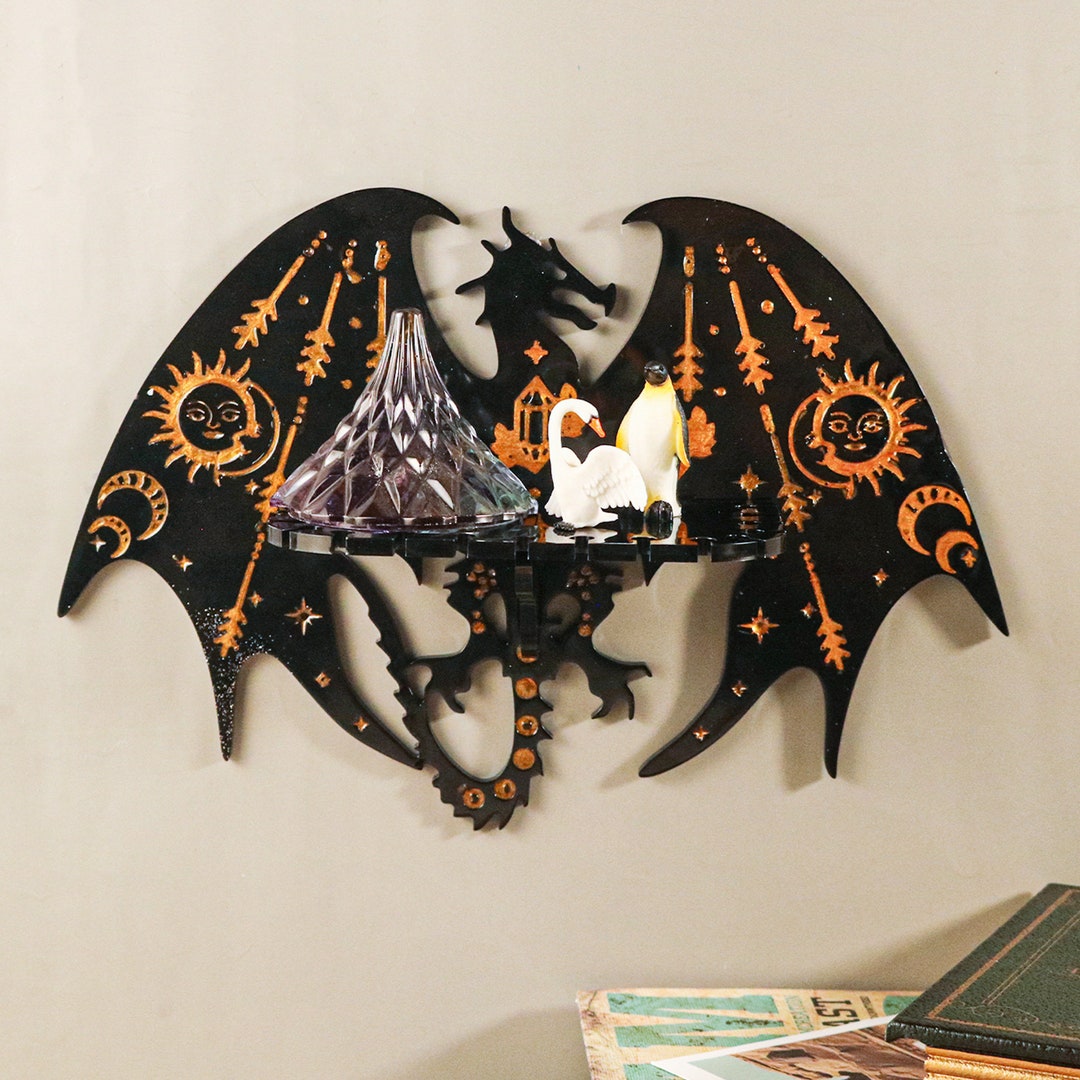 Dragon-shaped Wall Hanging Display Stand Resin Silicone Mold - Storage ...