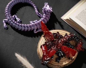 Mythische Kristall Drache Silikonform für DIY Harz Epoxy Gips Desktop Handwerker Dekor - Findingeye F2954