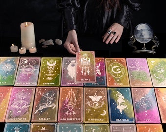 Juego de 10 piezas, molde de resina de silicona para cartas del tarot, molde para decoración de colgantes, moldes para la elaboración de regalos, molde de resina epoxi F1071