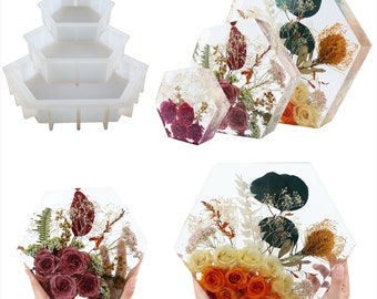 Große Hexagon Ornament Harz Silikonform, 13″ 8,9″ 17,9″, Dekoration, Formen Für Geschenke, Epoxidharz Form, handgemachte Geschenke F851