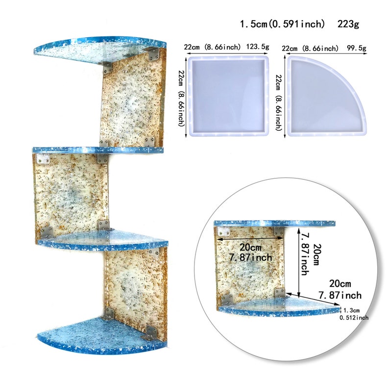 DIY Silicone Resin Mold for Fan-shaped Storage Locker Shelf - Home Decoration and Halloween Gift Making from https://findingeye.etsy.com
Create your own unique and functional fan-shaped storage locker shelf with this high-quality silicone resin mold.