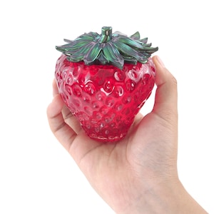Strawberry Shaped Jewelry Box Resin Silicone Mold, Fruit Trinket Box Silicone Mold, Strawberry Jar Mold, Gifts Making Mold F1766