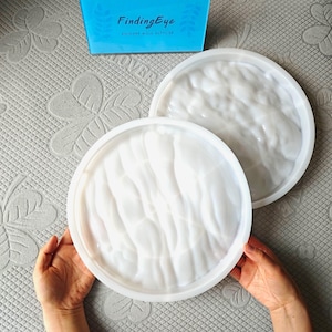 10.7" Ocean Surface Wave Tray Silicone Mold - DIY Tray Gift Creation - Home Decor Findingeye F2318