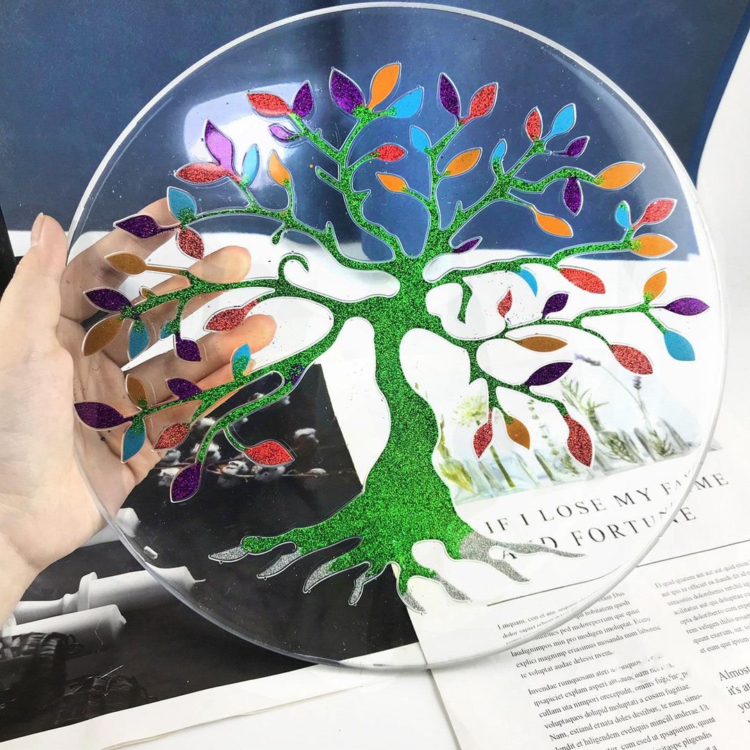 Round Tree of Life Tray Silicone Resin Mold Tree of Life Etsy