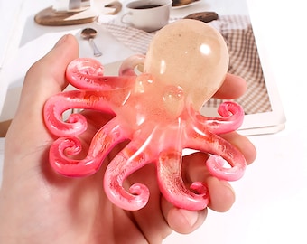 Epoxidharz Oktopus Form - DIY 3D Ozean Meerestier Ornament Silikonform zum Gießen, Seifenherstellung, Kerzenherstellung - Findingeye F2501