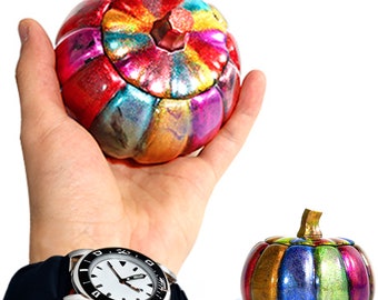 Moldes de resina para tarros de silicona: tarros de calabaza con tapa para guardar joyas, contenedores de dulces y decoración del hogar F1989