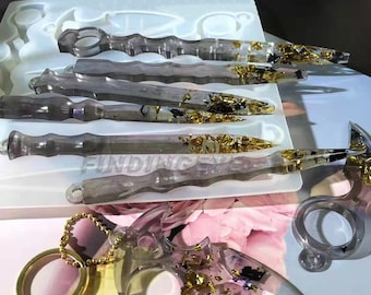 Dolch Harz Formen, Schwert Silikonform, Öffnung Messer Harz Form, Harz Anhänger Form, Schlüsselbund Form, Silikon Anhänger Form, diy Geschenke F276