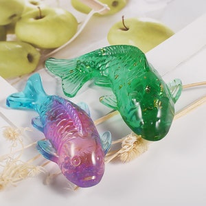 Koi Fish Silicone Mold DIY Epoxy Resin Mold for Fish-Shaped Jewelry and Crafts 3D Carp Mold for Pendant and Charms Making F2219 image 4