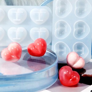 6 Cavities Ass Heart Decoration Silicone Resin Mold, Pendant Decoration Mold, Jewelry Mold,  Molds For Gifts Making, Epoxy Resin  Mold F1187